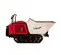 Red and white and black CANYCOM Concrete Buggy, 16 cubic ft., Tracks, Gas Powered