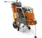 Orange Husqvarna 24 inch Self-propelled Concrete Street Saw
