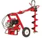 Red LITTLE BVR Towable Earth Auger, 11 HP, 72 in. Depth, Hydraulic Powered