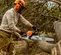 Orange, gray and black STIHL Chainsaw, 20 in., Gas Powered