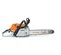Gray and orange STIHL Chainsaw, 18 in., Gas Powered