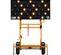 Orange and black Wanco solar powered arrow board