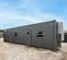 Gray GENERIC 40 ft. by 8 ft. by 9.5 ft. Ground-Level Office Container, 1 Restroom