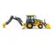 Yellow and gray JOHN DEERE 108-116 HP Backhoe Loader, 15-16 ft. Dig Depth, Extendahoe