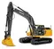 Yellow, gray and black JOHN DEERE 50,000-59,999 lb. Excavator