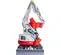 White, red and gray TAKEUCHI 12,000-14,000 lb. Mini Excavator, Reduced Tail Swing