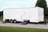ROS white 10-Station Restroom Trailer exterior photograph