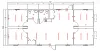 Mobile office with 2 restrooms floor plan