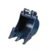 Black 12" Tooth Bucket Attachment for Mini Excavator