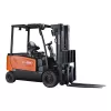 Orange and black Doosan warehouse forklift