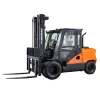 Orange and black Doosan diesel warehouse forklift