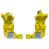 Yellow MEC Pipe Cradle Accessory for Scissor Lift