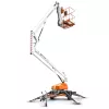 White and Orange and Black Snorkel Electric Towable Boom Lift