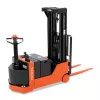 Orange and black Toyota walk-behind pallet stacker