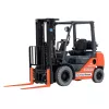Orange and black Toyota warehouse forklift with scale