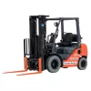 Orange and black Toyota warehouse forklift