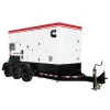 White and black and red CUMMINS 250-279 kW Towable Generator, Tier 4 Diesel