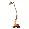 Orange and beige JLG 60-64 ft. Articulating Boom Lift, Diesel or Gas/LP