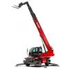 Red and black MAGNI 11,000-13,200 lb. Telehandler, 82-85 ft., Rotating