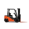 Orange and black TOYOTA 5,000 lb. Diesel Warehouse Forklift, Cushion or Pneumatic Tires