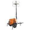 Orange Generac Towable Light Tower with 6kW Generator