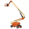 Orange and beige JLG 125 ft. Articulating Boom Lift, Diesel or Gas/LP