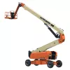 Orange and beige JLG 150 ft. Articulating Boom Lift, Diesel or Gas/LP
