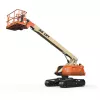 Orange and beige JLG 60-64 ft. Telescopic Boom Lift With Tracks, Diesel