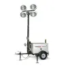 White Generac Towable Light Tower with 6kW Generator, 4,200W, 30 ft. Vertical Mast, Diesel Powered