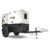 White and black GENERAC 36-40 kW Towable Generator, Tier 4 Diesel