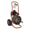 Orange and black GENERALPIPE Mini-rooter Plumbing Snake, Electric-powered, 1/2 in. X 50 ft.