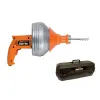 Orange and silver GENERALPIPE Drain-cleaning Cable for Snake Plumbing, 3/8 in. X 25 ft.