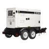 White and black MULTIQUIP 56-64 kW Towable Generator, Tier 4 Diesel