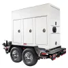 White, black and silver MULTIQUIP 175 kW Towable Generator, Diesel
