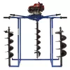 Blue and red Rice Hydro two-man auger