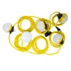 Southwire 50 foot light string with round white lights and a yellow cord