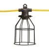 Black Southwire 50 foot Outdoor Work Light String with yellow cord