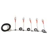 White, orange and black Outdoor Work Light String with 5 heads