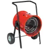 Red and black CHROMALOX Portable Space Heater, 15kW, 240V, Electric Powered