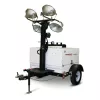 White and black GENERAC Towable Light Tower with 8-15 kW Generator, Diesel Powered