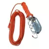Red and silver SOUTHWIRE Caged Drop Light, 110V, Electric Powered