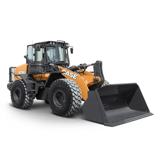 Orange and black Case wheel loader