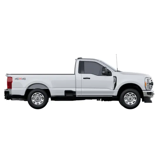 White Ford 3/4-ton Pickup Truck