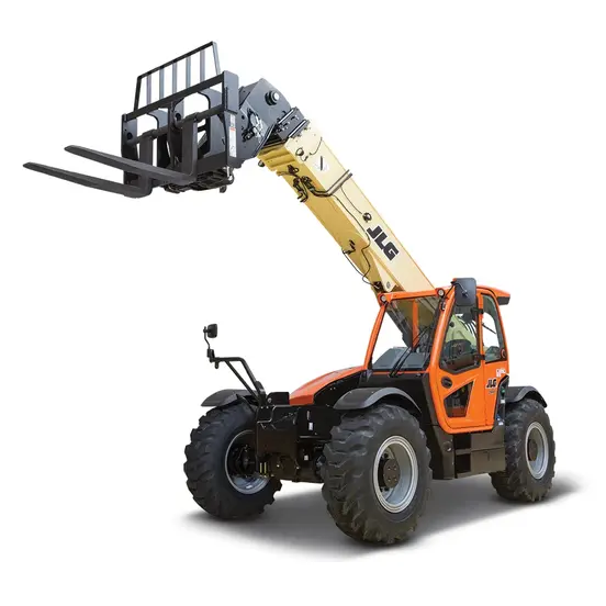 Orange and Black and Beige JLG 15,000 lb. Telehandler, 40-55 ft., Variable