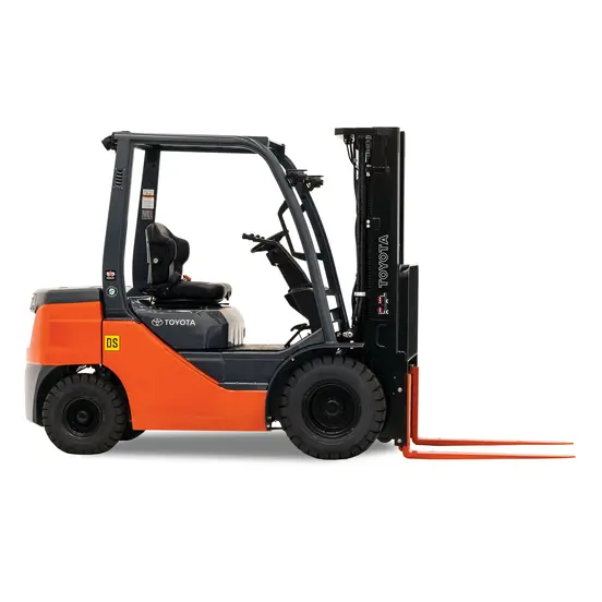 Orange and black Toyota Diesel Warehouse Forklift