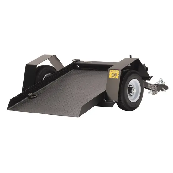 Black Barretto single axle utility trailer