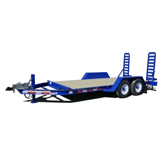 Blue Felling Drop Deck Trailer