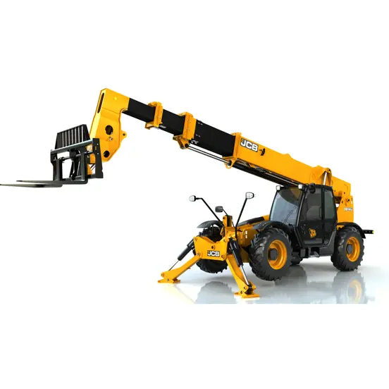 Yellow and black JCB 14,000 lb. Telehandler, 55 ft. and Up, Variable