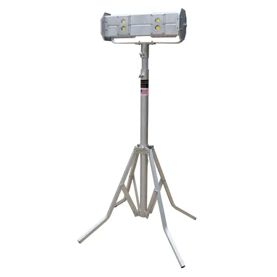 Silver Worksite LED Light Stand