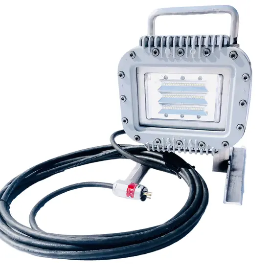 Silver Worksite Portable Work Light, 70W, Explosion Proof